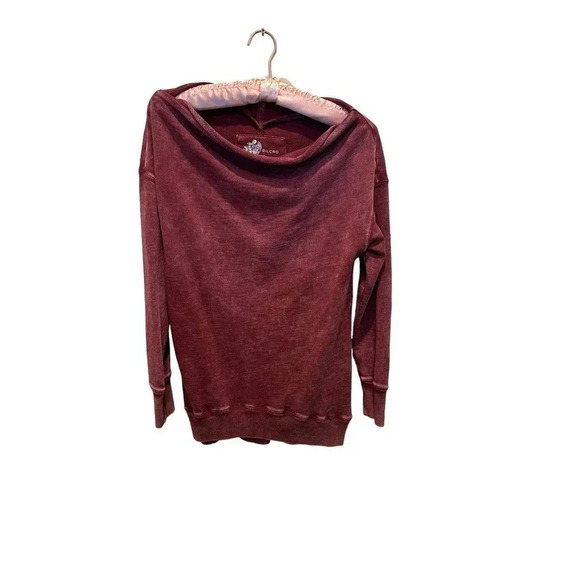 Pilcro Women's Red Long Sleeve Acid Wash Pullover Sweatshirt Size XS - Picture 1 of 5